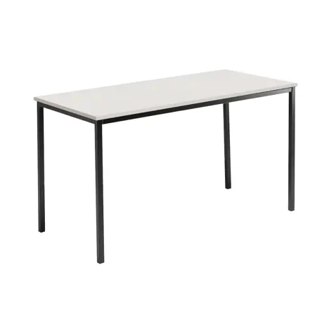 Rectangular Student Spiral Stacking Table - 1500 - 710 High - Black Frame - Light Grey